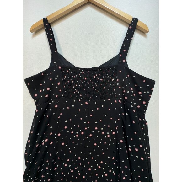 Dressbarn Women's Mini Dress Summer Size 14W Black Floral Sleeveless Stretch - Picture 11 of 14